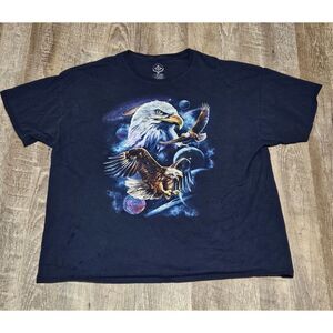 American Eagle Americana Navy Blue Short Sleeve T-Shirt ODM Men's Size 3XL